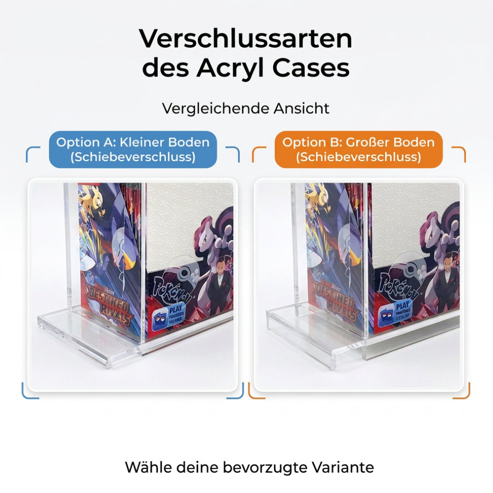 Pokemon - Premium Acryl Case für Top Trainer Box (TTB) & Elite Trainer Box (ETB) - Schiebeverschluss 3 Pokemon - Premium Acryl Case für Top Trainer Box (TTB) & Elite Trainer Box (ETB) - Schiebeverschluss – Bild 3