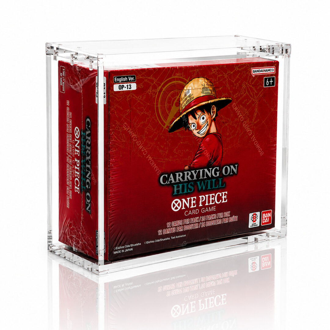 One Piece - Premium Acryl Case für OP Booster Displays (EN) – OP01 bis aktuell – verschiedene Größen - Magnetverschluss 1 One Piece - Premium Acryl Case für OP Booster Displays (EN) – OP01 bis aktuell – verschiedene Größen - Magnetverschluss