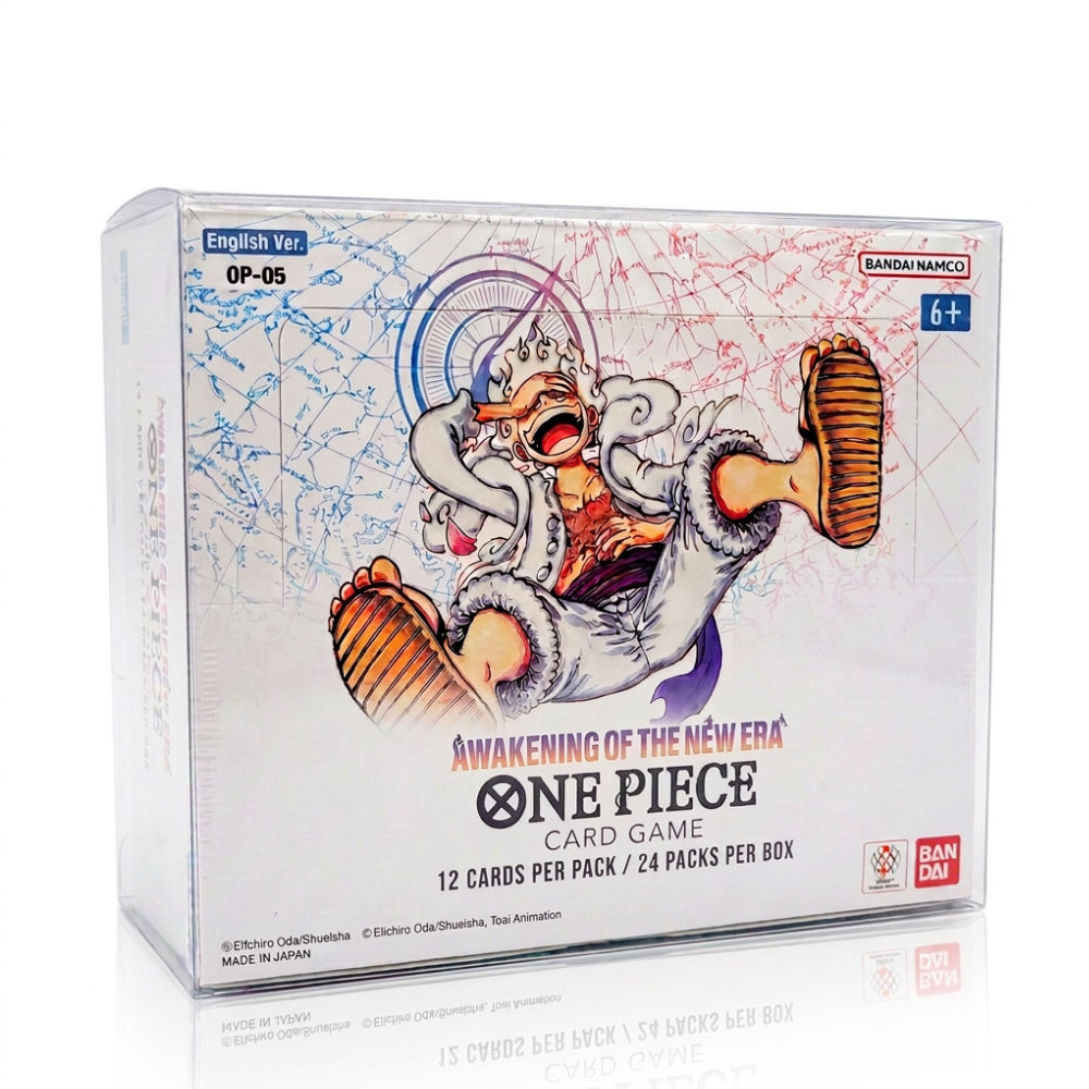 One Piece - PET Schutzhülle für OP Booster Displays - verschiedene Größen - OP01 bis aktuell 1 One Piece - PET Schutzhülle für OP Booster Displays - verschiedene Größen - OP01 bis aktuell