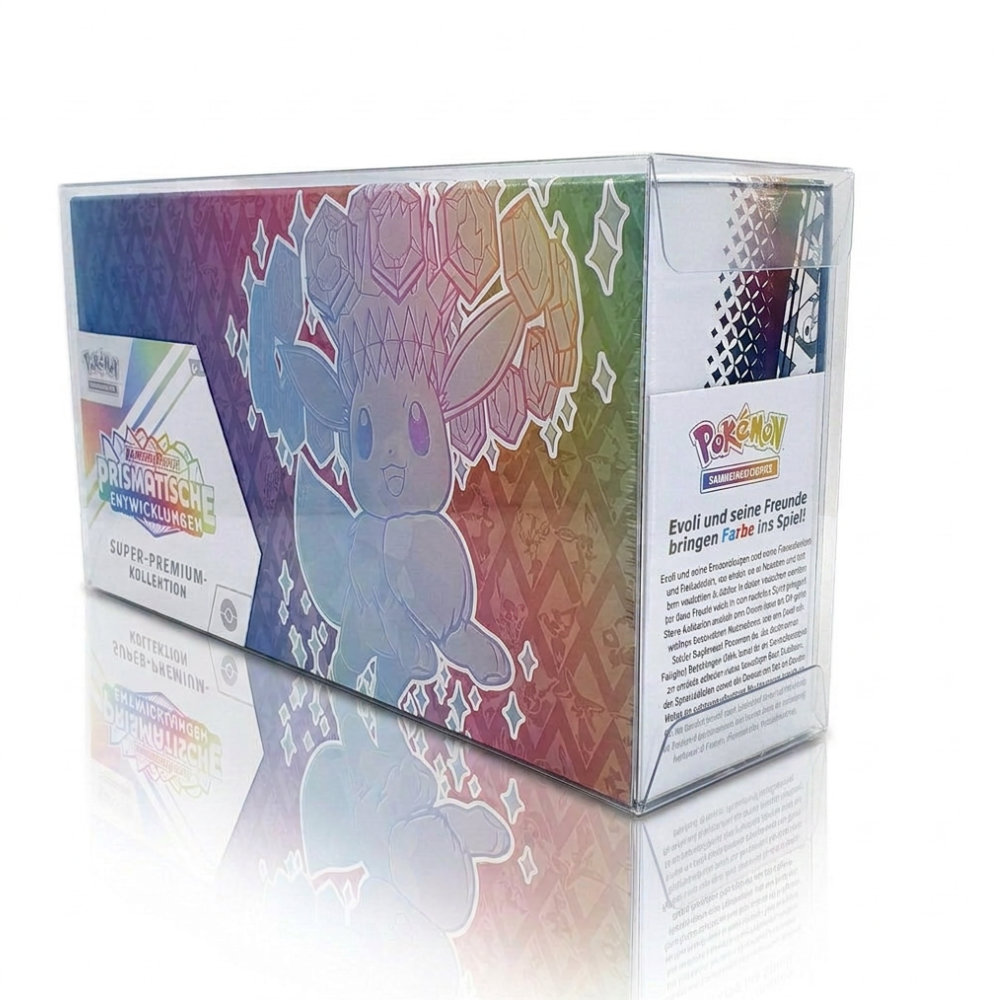 Pokemon - PET Schutzhülle für Super Premium Kollektion von Prismatische Evolutionen / Prismatic Evolution 1 Pokemon - PET Schutzhülle für Super Premium Kollektion von Prismatische Evolutionen / Prismatic Evolution