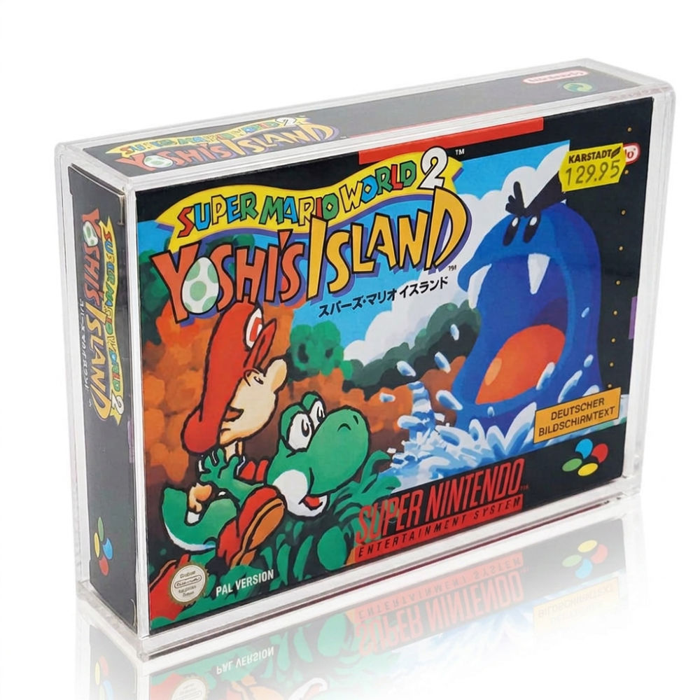Nintendo - Premium Acryl Case für Super Nintendo Spiele (SNES) - Schiebeverschluss 1 Nintendo - Premium Acryl Case für Super Nintendo Spiele (SNES) - Schiebeverschluss